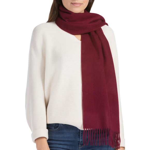 Women's 100% Pure Cashmere Luxurious Scarf (cabernet)😇